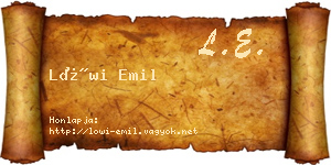 Löwi Emil névjegykártya
